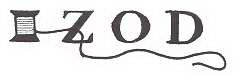 THE WORD IZOD WITH THE LETTER 