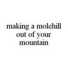 MAKING A MOLEHILL OUT OF YOUR MOUNTAIN