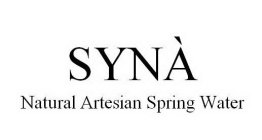 SYNÀ NATURAL ARTESIAN SPRING WATER