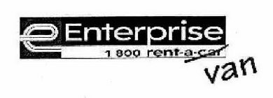 E ENTERPRISE 1 800 RENT-A-CAR VAN