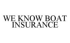 WE KNOW BOAT INSURANCE