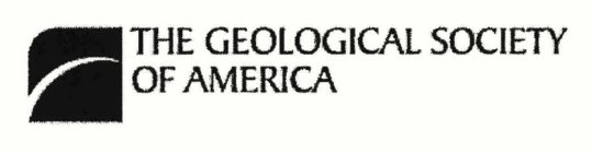 THE GEOLOGICAL SOCIETY OF AMERICA