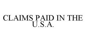 CLAIMS PAID IN THE U.S.A.