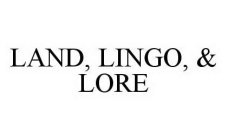 LAND, LINGO, & LORE