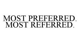 MOST PREFERRED.  MOST REFERRED.