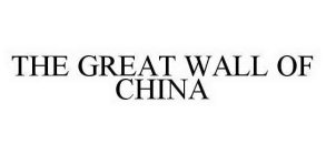 THE GREAT WALL OF CHINA