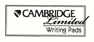 CAMBRIDGE LIMITED WRITING PADS