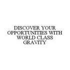 DISCOVER YOUR OPPORTUNITIES WITH WORLD CLASS GRAVITY