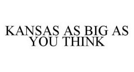 KANSAS AS BIG AS YOU THINK