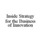 INSIDE STRATEGY FOR THE BUSINESS OF INNOVATION