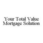 YOUR TOTAL VALUE MORTGAGE SOLUTION