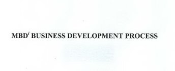 MBDI BUSINESS DEVELOPMENT PROCESS