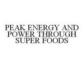 PEAK ENERGY AND POWER THROUGH SUPER FOODS