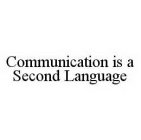 COMMUNICATION IS A SECOND LANGUAGE