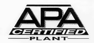 APA CERTIFIED PLANT