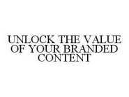 UNLOCK THE VALUE OF YOUR BRANDED CONTENT