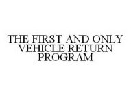 THE FIRST AND ONLY VEHICLE RETURN PROGRAM