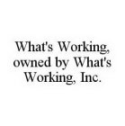 WHAT'S WORKING, OWNED BY WHAT'S WORKING, INC.