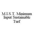 M.I.S.T.  MINIMUM INPUT SUSTAINABLE TURF