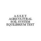 A.S.S.E.T.  AGRICULTURAL SOIL SYSTEM EQUILIBRIUM TEST