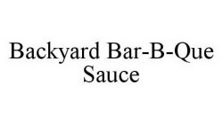 BACKYARD BAR-B-QUE SAUCE