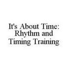 IT'S ABOUT TIME: RHYTHM AND TIMING TRAINING