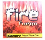 FIRE FUEGO ELEMENT PREPAID PHONE CARD