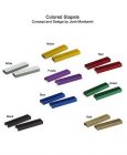 COLORED STAPLES CONCEPT AND DESIGN BY JOSH MONKARSH WHITE YELLOW PURPLE RED GREEN BLUE