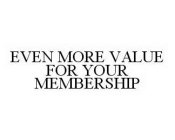 EVEN MORE VALUE FOR YOUR MEMBERSHIP