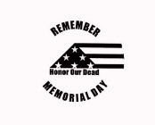 REMEMBER MEMORIAL DAY HONOR OUR DEAD