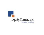 EQUITY CORNER, INC.  AND MORTGAGES MADE EASY