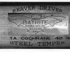 BURKE BATRITE HANNA MFG.  CO.  ATHENS GA.  BEAVER DRIVER STEEL TEMPER