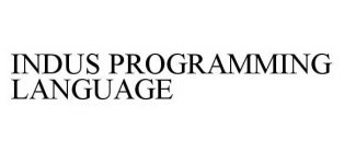 INDUS PROGRAMMING LANGUAGE