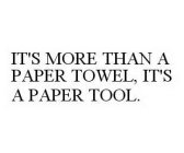 IT'S MORE THAN A PAPER TOWEL, IT'S A PAPER TOOL.