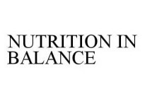 NUTRITION IN BALANCE