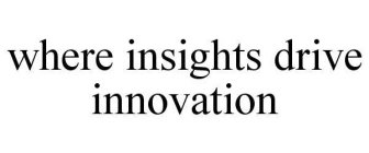 WHERE INSIGHTS DRIVE INNOVATION