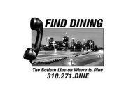 FIND DINING THE BOTTOM LINE ON WHERE TO DINE 310.271.DINE