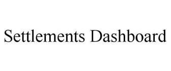 SETTLEMENTS DASHBOARD