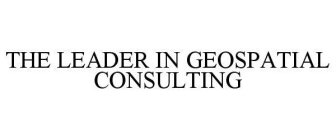 THE LEADER IN GEOSPATIAL CONSULTING