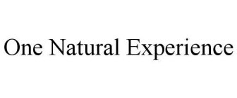 ONE NATURAL EXPERIENCE