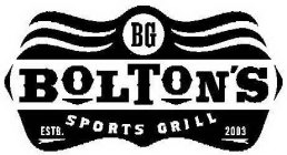 BG BOLTON'S SPORTS GRILL ESTB. 2003