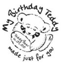 MY BIRTHDAY TEDDY MADE JUST FOR YOU TEDDY BEAR 14.02.00