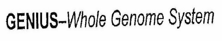 GENIUS - WHOLE GENOME SYSTEM