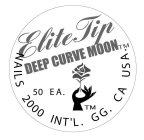 ELITE TIP DEEP CURVE MOON NAILS 2000 INT'L. GG. CA USA 50 EA.