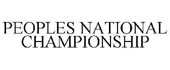PEOPLES NATIONAL CHAMPIONSHIP