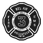 BEL AIR VOLUNTEER FIRE CO. ESTABLISHED 1890 HARFORD COUNTY, MARYLAND FIRE 3 EMS