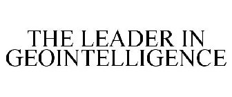 THE LEADER IN GEOINTELLIGENCE