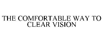 THE COMFORTABLE WAY TO CLEAR VISION