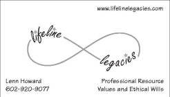 LIFELINE LEGACIES PROFESSIONAL RESOURCE VALUES AND ETHICAL WILLS WWW.LIFELINELEGACIES.COM