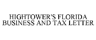HIGHTOWER'S FLORIDA BUSINESS AND TAX LETTER